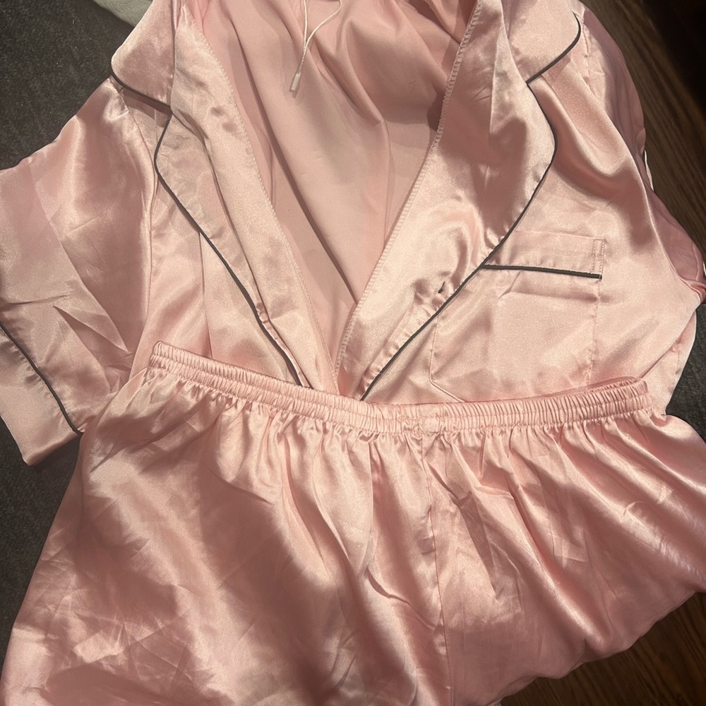 Silky Pink Pajama Set